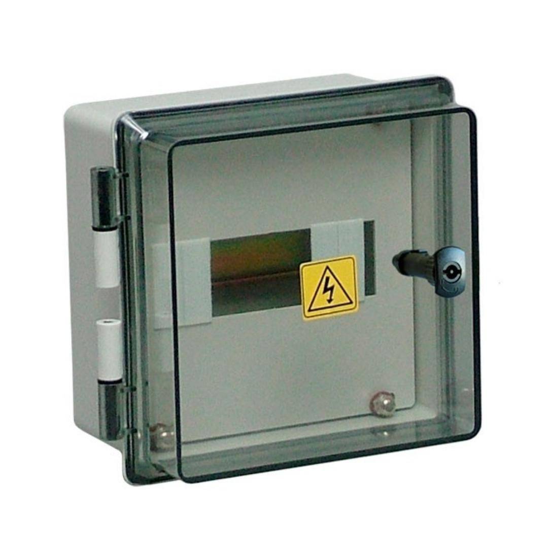 Gabinetes pl�sticos tapa transparente 